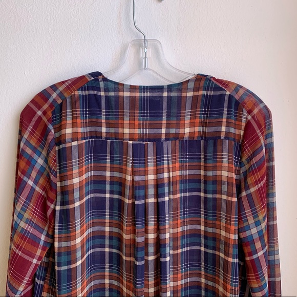 Anthropologie Maeve sheer plaid top - Picture 7 of 10